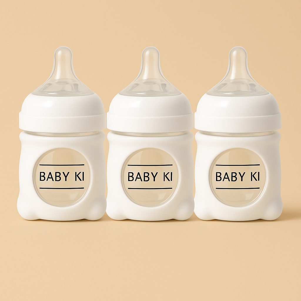 Baby Ki 3-Pack 6oz Glass Bottle