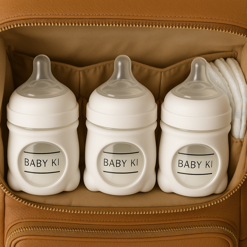Baby Ki 3-Pack 4oz Glass Bottle